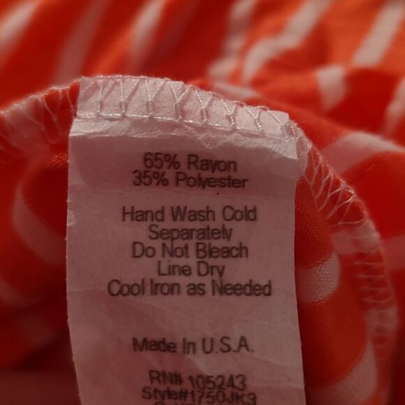 H.I.P. Orange and White Striped Sweater Small - Picture 6 of 6